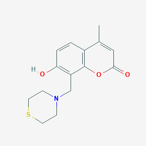 7-hydroxy-4-methyl-8-(thiomorpholin-4-ylmethyl)-2H-chromen-2-one