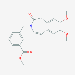 molecular formula C21H21NO5 B10999109 methyl 3-[(7,8-dimethoxy-2-oxo-1,2-dihydro-3H-3-benzazepin-3-yl)methyl]benzoate 