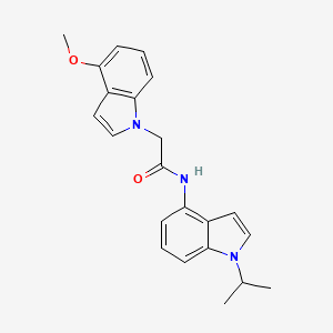 molecular formula C22H23N3O2 B10999111 2-(4-methoxy-1H-indol-1-yl)-N-[1-(propan-2-yl)-1H-indol-4-yl]acetamide 