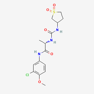 N-(3-chloro-4-methoxyphenyl)-N~2~-[(1,1-dioxidotetrahydrothiophen-3-yl)carbamoyl]-L-alaninamide