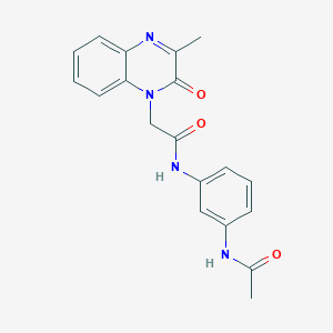 N-(3-acetamidophenyl)-2-(3-methyl-2-oxoquinoxalin-1(2H)-yl)acetamide