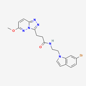 molecular formula C19H19BrN6O2 B10999156 N-[2-(6-bromo-1H-indol-1-yl)ethyl]-3-(6-methoxy[1,2,4]triazolo[4,3-b]pyridazin-3-yl)propanamide 