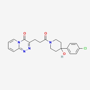 3-(3-(4-(4-chlorophenyl)-4-hydroxypiperidin-1-yl)-3-oxopropyl)-4H-pyrido[2,1-c][1,2,4]triazin-4-one