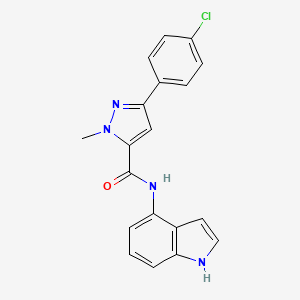 3-(4-chlorophenyl)-N-(1H-indol-4-yl)-1-methyl-1H-pyrazole-5-carboxamide