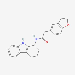 molecular formula C22H22N2O2 B10999225 2-(2,3-Dihydro-1-benzofuran-5-YL)-N-(2,3,4,9-tetrahydro-1H-carbazol-1-YL)acetamide 