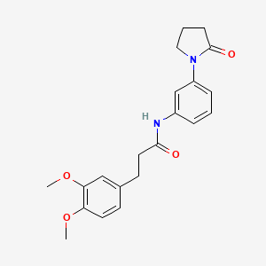 molecular formula C21H24N2O4 B10999242 3-(3,4-dimethoxyphenyl)-N-[3-(2-oxopyrrolidin-1-yl)phenyl]propanamide 