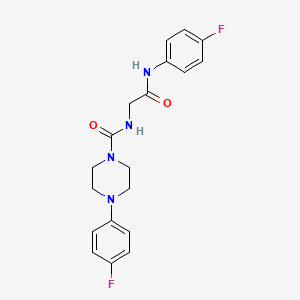 molecular formula C19H20F2N4O2 B10999246 4-(4-fluorophenyl)-N-{2-[(4-fluorophenyl)amino]-2-oxoethyl}piperazine-1-carboxamide 