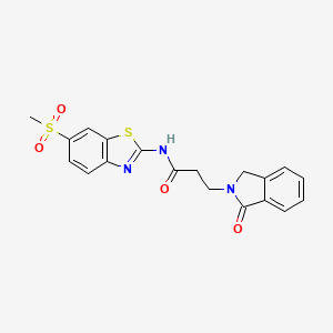 N-[6-(methylsulfonyl)-1,3-benzothiazol-2-yl]-3-(1-oxo-1,3-dihydro-2H-isoindol-2-yl)propanamide