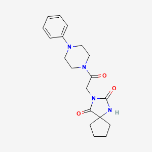 3-(2-Oxo-2-(4-phenylpiperazin-1-yl)ethyl)-1,3-diazaspiro[4.4]nonane-2,4-dione