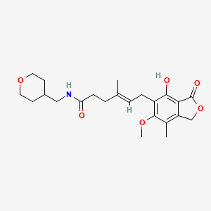 (4E)-6-(4-hydroxy-6-methoxy-7-methyl-3-oxo-1,3-dihydro-2-benzofuran-5-yl)-4-methyl-N-(tetrahydro-2H-pyran-4-ylmethyl)hex-4-enamide