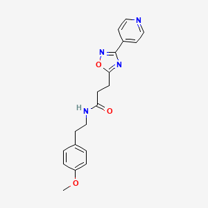 N-[2-(4-methoxyphenyl)ethyl]-3-[3-(pyridin-4-yl)-1,2,4-oxadiazol-5-yl]propanamide