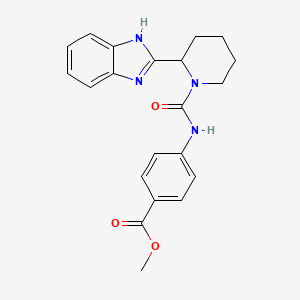 methyl 4-({[2-(1H-benzimidazol-2-yl)piperidin-1-yl]carbonyl}amino)benzoate