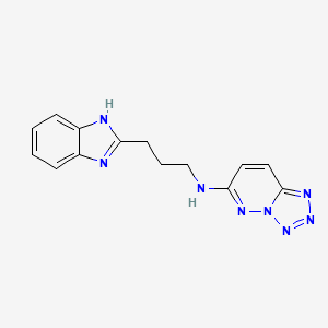 molecular formula C14H14N8 B10999277 N-[3-(1H-benzimidazol-2-yl)propyl]tetrazolo[1,5-b]pyridazin-6-amine 