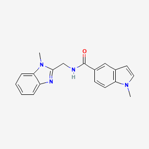 molecular formula C19H18N4O B10999278 1-methyl-N-[(1-methyl-1H-benzimidazol-2-yl)methyl]-1H-indole-5-carboxamide 