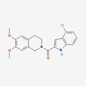 (4-chloro-1H-indol-2-yl)(6,7-dimethoxy-3,4-dihydroisoquinolin-2(1H)-yl)methanone