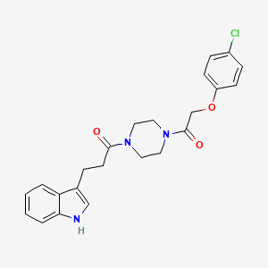 1-{4-[(4-chlorophenoxy)acetyl]piperazin-1-yl}-3-(1H-indol-3-yl)propan-1-one