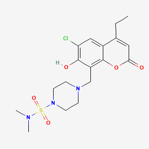 molecular formula C18H24ClN3O5S B10999309 4-[(6-chloro-4-ethyl-7-hydroxy-2-oxo-2H-chromen-8-yl)methyl]-N,N-dimethylpiperazine-1-sulfonamide 