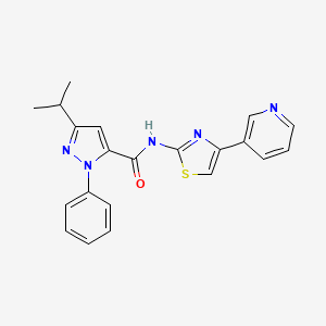 3-isopropyl-1-phenyl-N-(4-(pyridin-3-yl)thiazol-2-yl)-1H-pyrazole-5-carboxamide