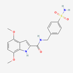 4,7-dimethoxy-N-(4-sulfamoylbenzyl)-1H-indole-2-carboxamide