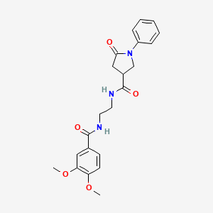 N-(2-{[(3,4-dimethoxyphenyl)carbonyl]amino}ethyl)-5-oxo-1-phenylpyrrolidine-3-carboxamide