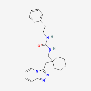 molecular formula C23H29N5O B10999378 1-(2-Phenylethyl)-3-{[1-([1,2,4]triazolo[4,3-a]pyridin-3-ylmethyl)cyclohexyl]methyl}urea 