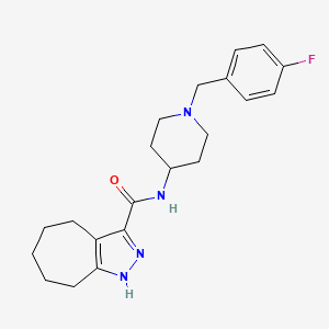 N-[1-(4-fluorobenzyl)piperidin-4-yl]-2,4,5,6,7,8-hexahydrocyclohepta[c]pyrazole-3-carboxamide