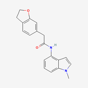 2-(2,3-dihydro-1-benzofuran-6-yl)-N-(1-methyl-1H-indol-4-yl)acetamide