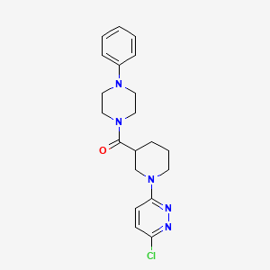 molecular formula C20H24ClN5O B10999424 (1-(6-Chloropyridazin-3-yl)piperidin-3-yl)(4-phenylpiperazin-1-yl)methanone 