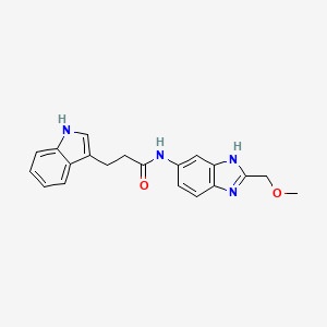 3-(1H-indol-3-yl)-N-[2-(methoxymethyl)-1H-benzimidazol-6-yl]propanamide