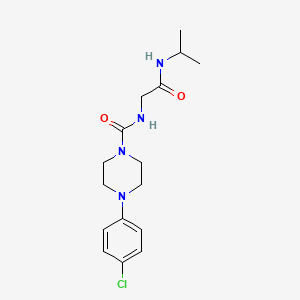 4-(4-chlorophenyl)-N-[2-oxo-2-(propan-2-ylamino)ethyl]piperazine-1-carboxamide