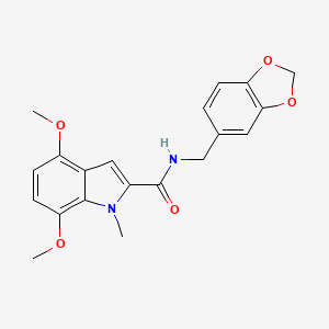 N-(1,3-benzodioxol-5-ylmethyl)-4,7-dimethoxy-1-methyl-1H-indole-2-carboxamide