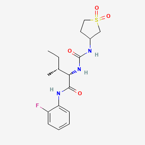 N~2~-[(1,1-dioxidotetrahydrothiophen-3-yl)carbamoyl]-N-(2-fluorophenyl)-L-isoleucinamide