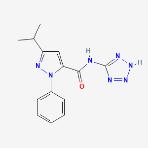 1-phenyl-3-(propan-2-yl)-N-(1H-tetrazol-5-yl)-1H-pyrazole-5-carboxamide