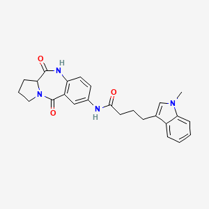 N-(5,11-dioxo-2,3,5,10,11,11a-hexahydro-1H-pyrrolo[2,1-c][1,4]benzodiazepin-7-yl)-4-(1-methyl-1H-indol-3-yl)butanamide