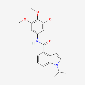 molecular formula C21H24N2O4 B10999540 1-(propan-2-yl)-N-(3,4,5-trimethoxyphenyl)-1H-indole-4-carboxamide 