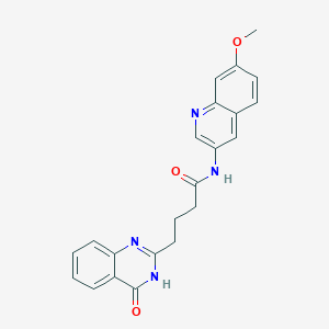 N-(7-methoxyquinolin-3-yl)-4-(4-oxo-3,4-dihydroquinazolin-2-yl)butanamide