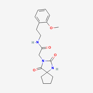 2-{2,4-dioxo-1,3-diazaspiro[4.4]nonan-3-yl}-N-[2-(2-methoxyphenyl)ethyl]acetamide