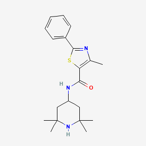 4-methyl-2-phenyl-N-(2,2,6,6-tetramethylpiperidin-4-yl)-1,3-thiazole-5-carboxamide