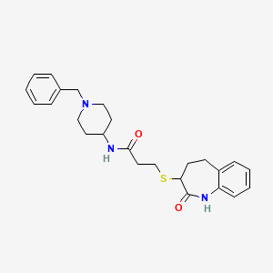 N-(1-benzylpiperidin-4-yl)-3-[(2-hydroxy-4,5-dihydro-3H-1-benzazepin-3-yl)sulfanyl]propanamide