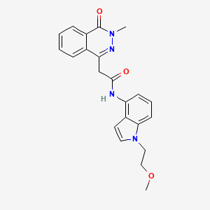 N-[1-(2-methoxyethyl)-1H-indol-4-yl]-2-(3-methyl-4-oxo-3,4-dihydrophthalazin-1-yl)acetamide