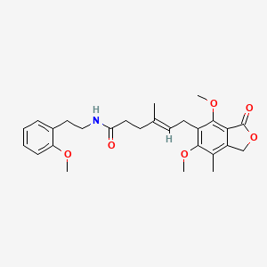 (4E)-6-(4,6-dimethoxy-7-methyl-3-oxo-1,3-dihydro-2-benzofuran-5-yl)-N-[2-(2-methoxyphenyl)ethyl]-4-methylhex-4-enamide