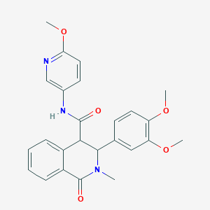 3-(3,4-dimethoxyphenyl)-N-(6-methoxypyridin-3-yl)-2-methyl-1-oxo-1,2,3,4-tetrahydroisoquinoline-4-carboxamide