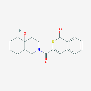 molecular formula C19H21NO3S B10999581 3-[(4a-hydroxyoctahydroisoquinolin-2(1H)-yl)carbonyl]-1H-isothiochromen-1-one 