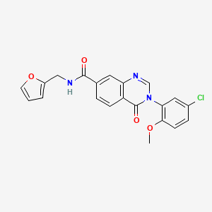 3-(5-chloro-2-methoxyphenyl)-N-(furan-2-ylmethyl)-4-oxo-3,4-dihydroquinazoline-7-carboxamide