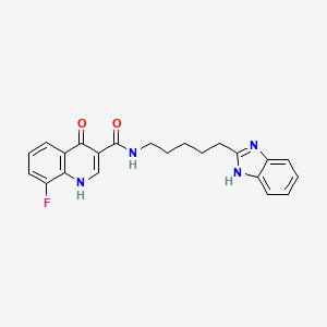 N-(5-(1H-benzo[d]imidazol-2-yl)pentyl)-8-fluoro-4-hydroxyquinoline-3-carboxamide