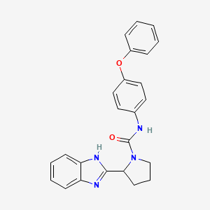 molecular formula C24H22N4O2 B10999613 2-(1H-benzimidazol-2-yl)-N-(4-phenoxyphenyl)pyrrolidine-1-carboxamide 