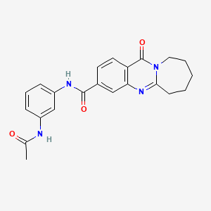 N-[3-(acetylamino)phenyl]-12-oxo-6,7,8,9,10,12-hexahydroazepino[2,1-b]quinazoline-3-carboxamide