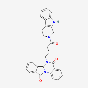 6-[4-oxo-4-(1,3,4,9-tetrahydro-2H-beta-carbolin-2-yl)butyl]-6,6a-dihydroisoindolo[2,1-a]quinazoline-5,11-dione