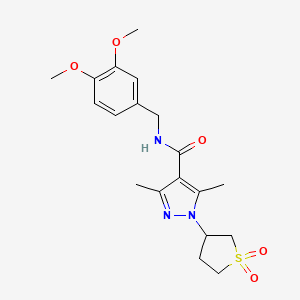 N-(3,4-dimethoxybenzyl)-1-(1,1-dioxidotetrahydrothiophen-3-yl)-3,5-dimethyl-1H-pyrazole-4-carboxamide