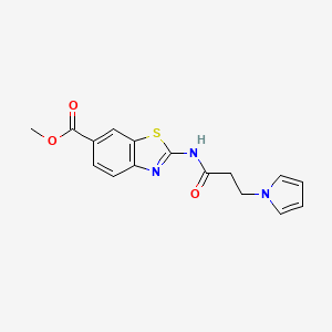 methyl 2-{[3-(1H-pyrrol-1-yl)propanoyl]amino}-1,3-benzothiazole-6-carboxylate